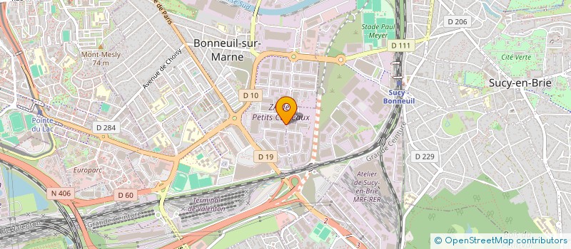 localisation de l'entreprise AREA TRANSPORTS à BONNEUIL-SUR-MARNE