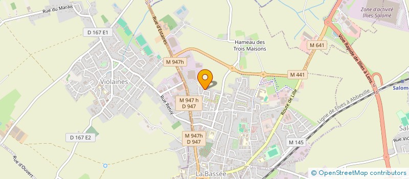 localisation de l'entreprise AREAC  LA BASSEE