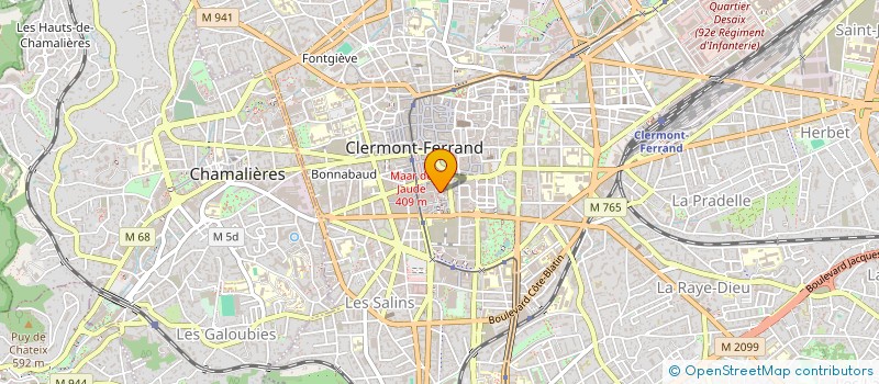 localisation de l'entreprise AREANE à CLERMONT-FERRAND