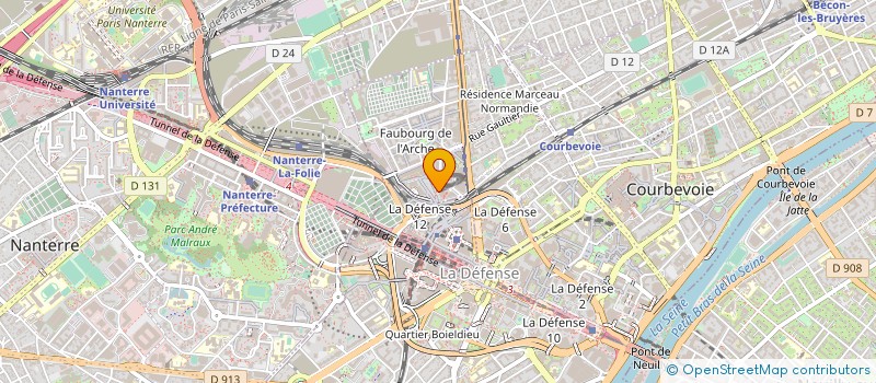 localisation de l'entreprise AREAS DATA à COURBEVOIE