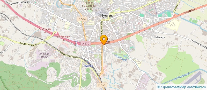 localisation de l'entreprise AREBAT à HYERES