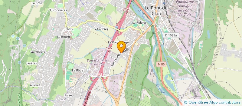 localisation de l'entreprise AREC RHONE ALPES à CLAIX