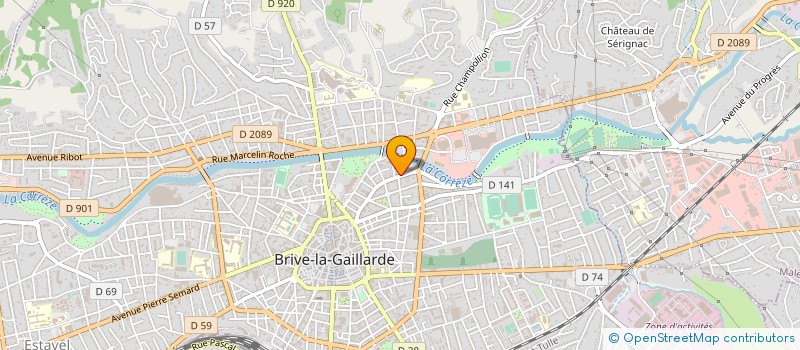 localisation de l'entreprise ARECA 19 à BRIVE-LA-GAILLARDE