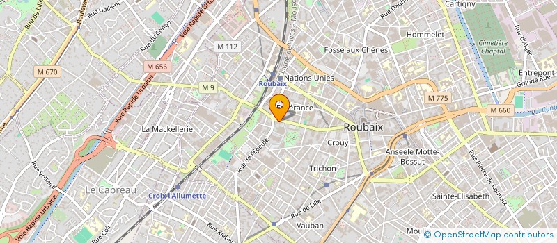 localisation de l'entreprise ARECA ARCHITECTURE  ROUBAIX