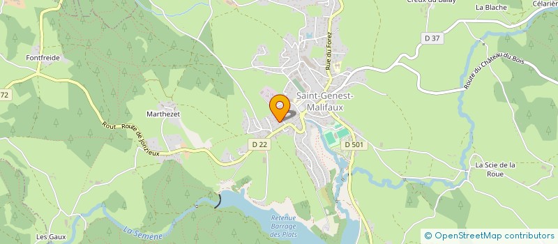 localisation de l'entreprise ARECA INVEST  SAINT-GENEST-MALIFAUX