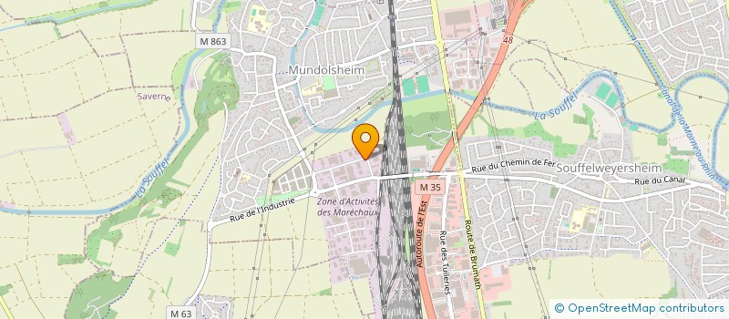 localisation de l'entreprise ARECMA à MUNDOLSHEIM