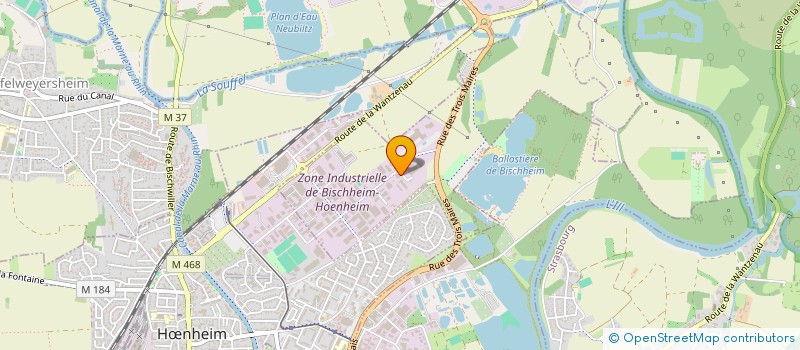 localisation de l'entreprise AREFIM ROYE à BISCHHEIM