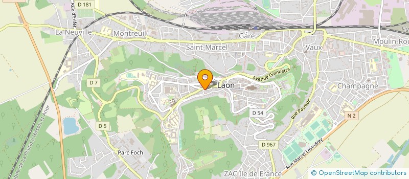 localisation de l'entreprise AREHUBERT SAS à LAON