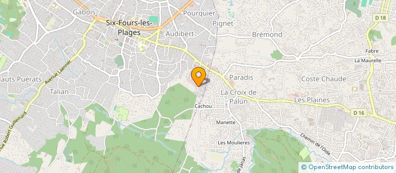 localisation de l'entreprise AREL à SIX-FOURS-LES-PLAGES