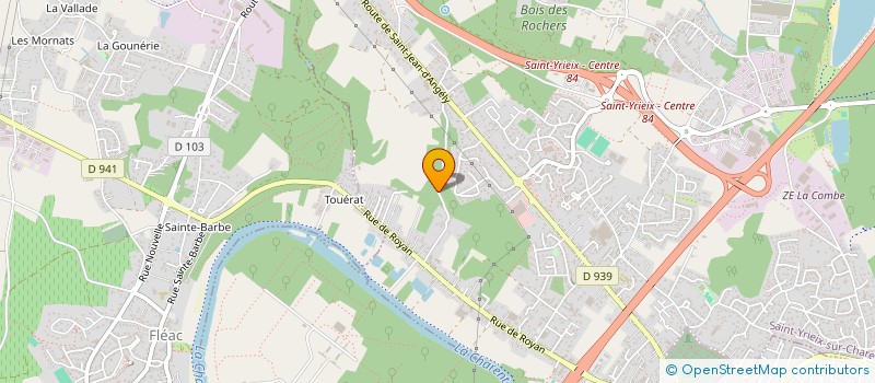 localisation de l'entreprise ARELEC à SAINT-YRIEIX-SUR-CHARENTE