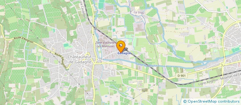 localisation de l'entreprise ARELMAT  CHATEAUNEUF-DE-GADAGNE