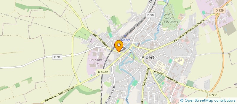 localisation de l'entreprise ARENA 117  ALBERT