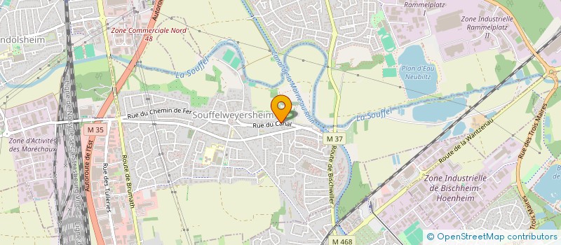 localisation de l'entreprise ARENA IMMOBILIER  SOUFFELWEYERSHEIM