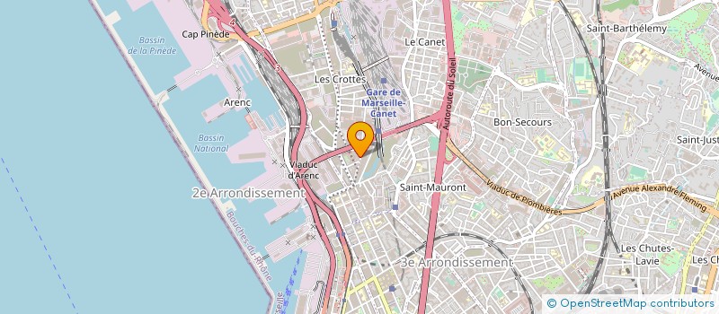 localisation de l'entreprise ARENC RECYCLAGE à MARSEILLE