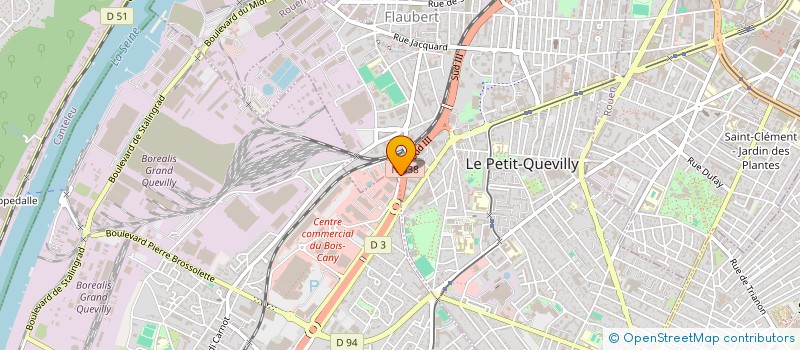 localisation de l'entreprise ARENE 1 à LE PETIT-QUEVILLY