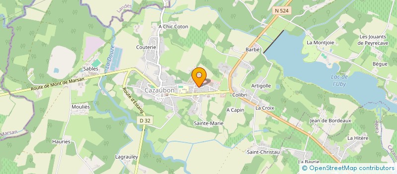 localisation de l'entreprise ARENEA à CAZAUBON