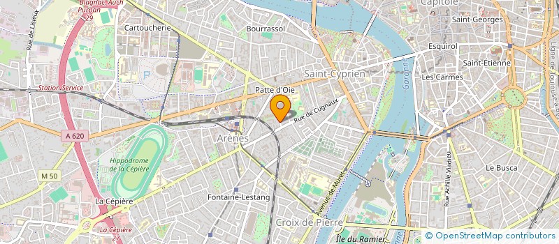localisation de l'entreprise ARENES COIFFURE à TOULOUSE