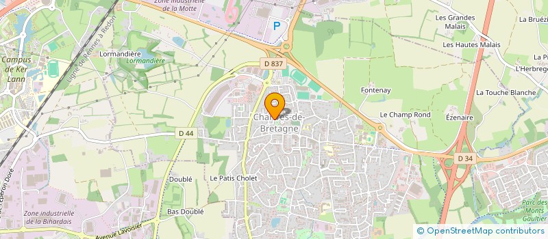 localisation de l'entreprise ARENN  CHARTRES-DE-BRETAGNE