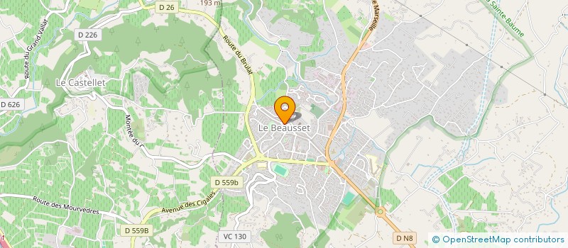 localisation de l'entreprise ARENOVAR  LE BEAUSSET