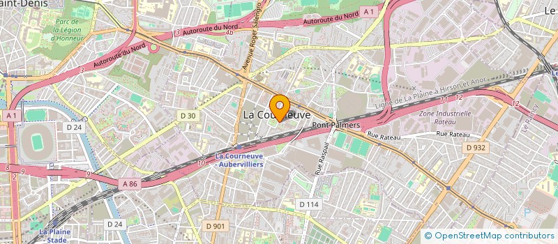 localisation de l'entreprise AREPBNP PATRI BANLI NORD PARIS à LA COURNEUVE