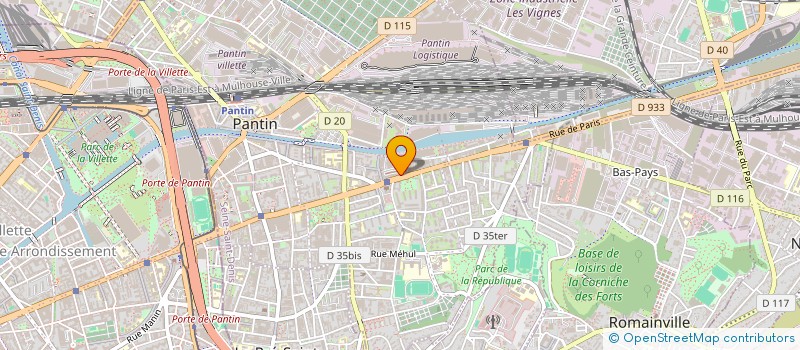 localisation de l'entreprise ARERAM à PANTIN