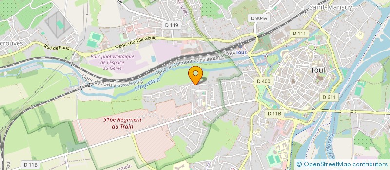 localisation de l'entreprise ARES  ECROUVES