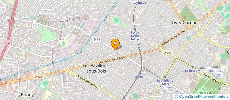 localisation de l'entreprise ARES à NOISY-LE-SEC