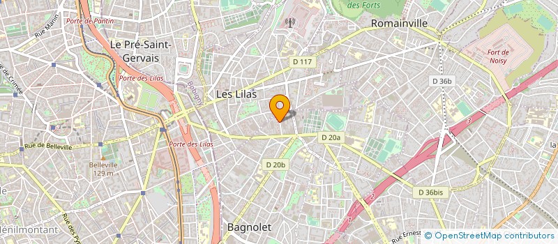 localisation de l'entreprise ARES INFORMATIQUE à BAGNOLET