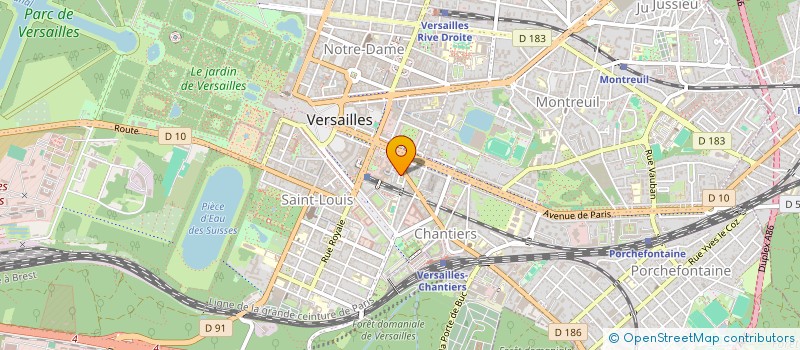 localisation de l'entreprise ARES PATRIMOINE à VERSAILLES