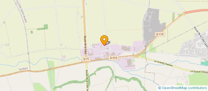 localisation de l'entreprise ARES TP  LA COTE-SAINT-ANDRE