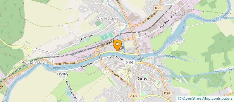 localisation de l'entreprise ARETEC SARL à ARC-LES-GRAY