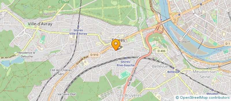 localisation de l'entreprise AREUS DEVELOPPEMENT à SEVRES