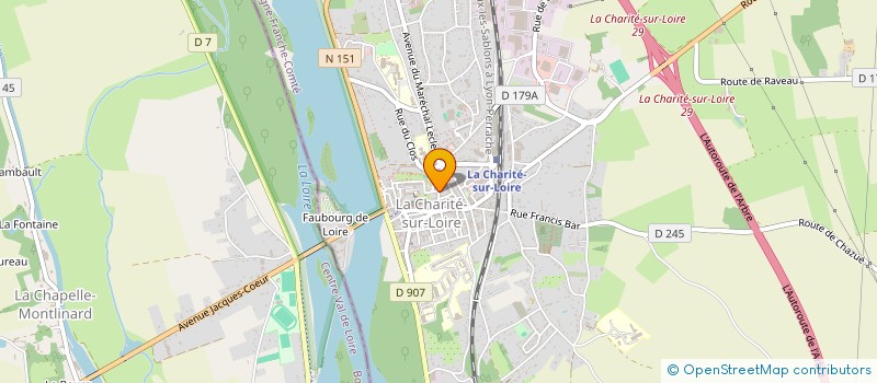 localisation de l'entreprise AREVAL - AUDIT REVISION ET EXPERTISE COMPTABLE DU VAL DE LOIRE à LA CHARITE-SUR-LOIRE