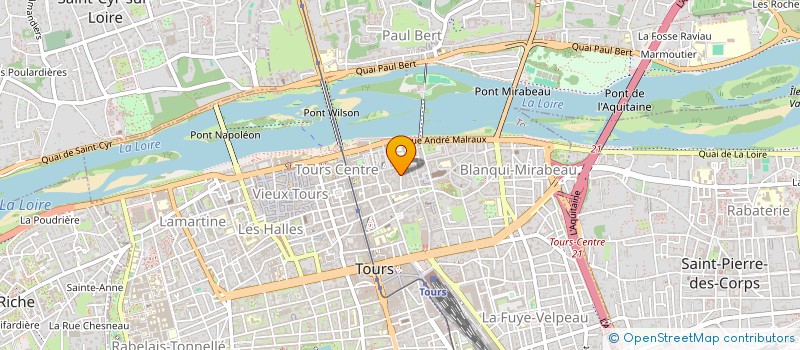 localisation de l'entreprise AREVALE INVEST à TOURS