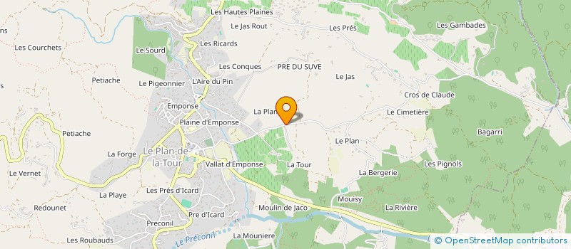 localisation de l'entreprise AREVIA  LE PLAN-DE-LA-TOUR