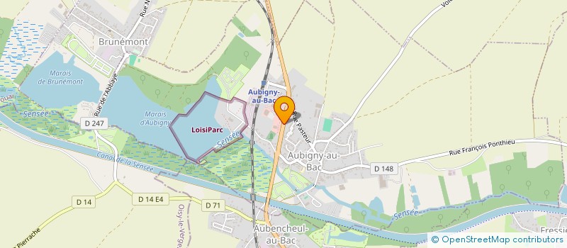localisation de l'entreprise ARF FORMATION à AUBIGNY-AU-BAC