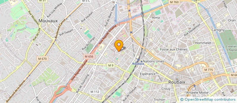 localisation de l'entreprise ARF INDUSTRIES ROUBAIX à ROUBAIX