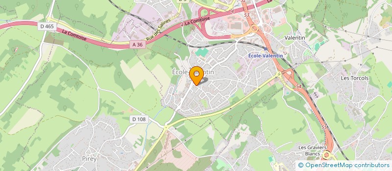 localisation de l'entreprise ARFC  ECOLE-VALENTIN