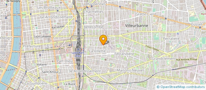 localisation de l'entreprise ARFI ETIQUETTES à LYON