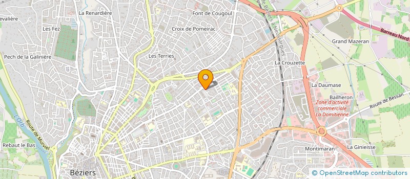 localisation de l'entreprise ARFOX  BEZIERS