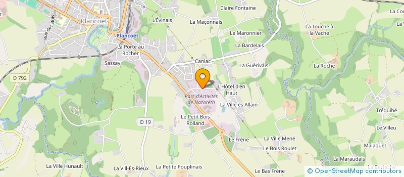 localisation de l'entreprise ARG à PLANCOET