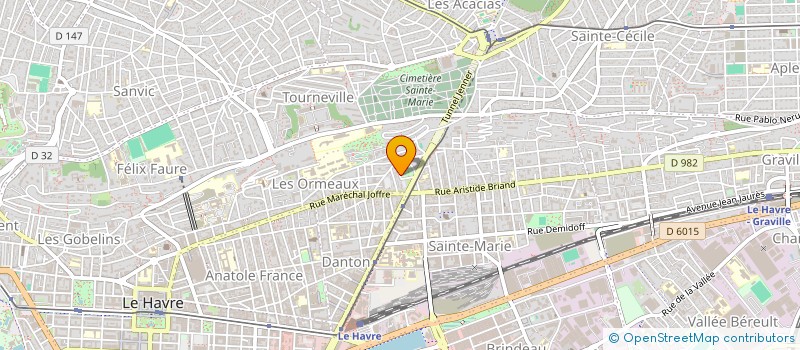 localisation de l'entreprise ARG à LE HAVRE