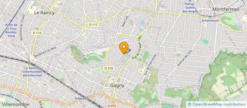 localisation de l'entreprise ARGA à GAGNY