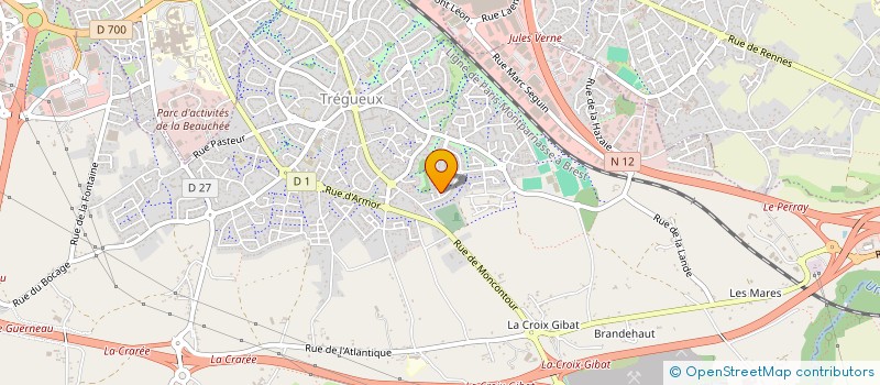 localisation de l'entreprise ARGANTHAEL  TREGUEUX