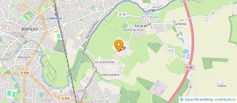 localisation de l'entreprise ARGAUS  SAINT-PATERNE - LE CHEVAIN