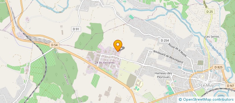 localisation de l'entreprise ARGENS ALU à LE MUY