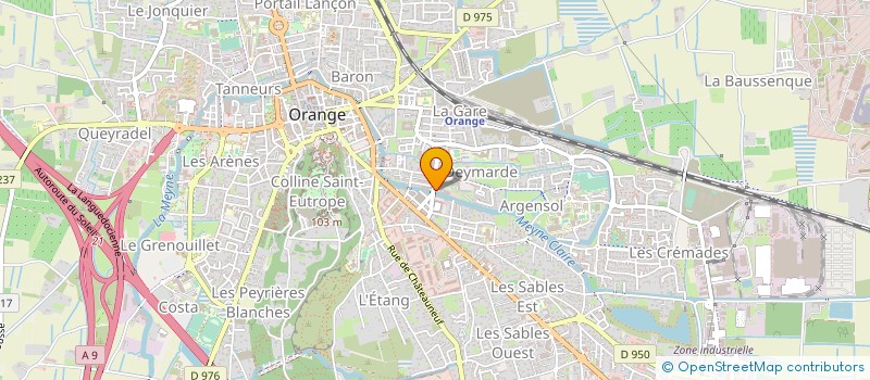 localisation de l'entreprise ARGENSOL PEINTURES à ORANGE
