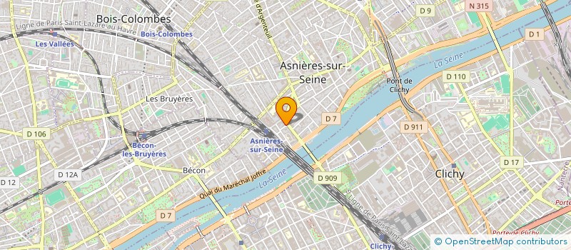 localisation de l'entreprise ARGENTEUIL IMMOBILIER SA  ASNIERES-SUR-SEINE
