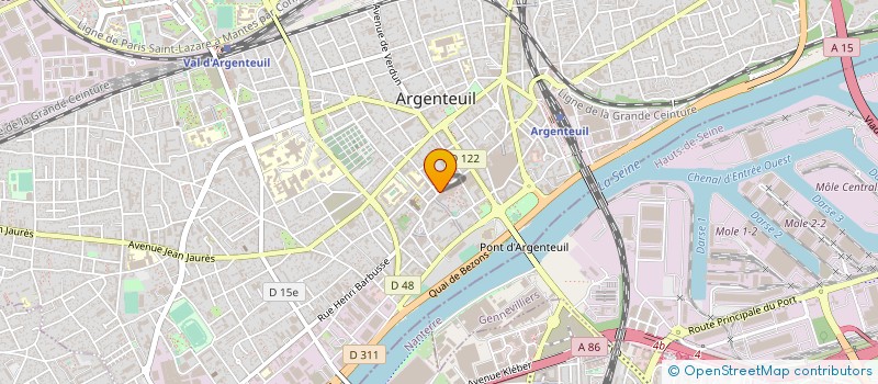 localisation de l'entreprise ARGENTEUIL PLEIN CENTRE - ASSOCIATION DES COMMERCANTS DU CENTRE-VILLE D'ARGENTEUIL  ARGENTEUIL