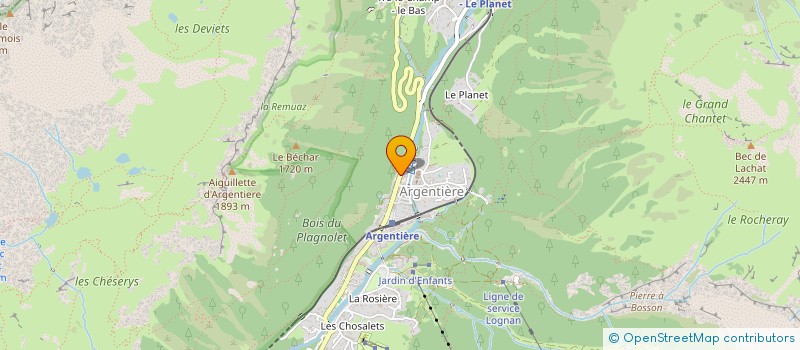 localisation de l'entreprise ARGENTIERE SPORTS à CHAMONIX-MONT-BLANC